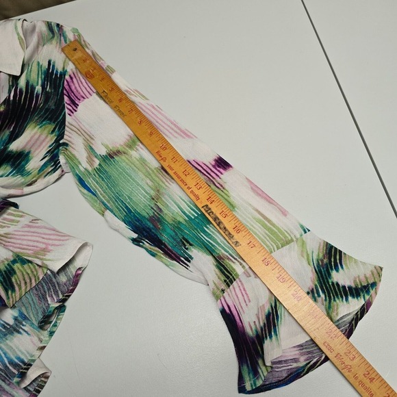 Habitat‎ Clothes Womens Shirt Small Colorful Watercolor Lightweight Coastal - Picture 10 of 12